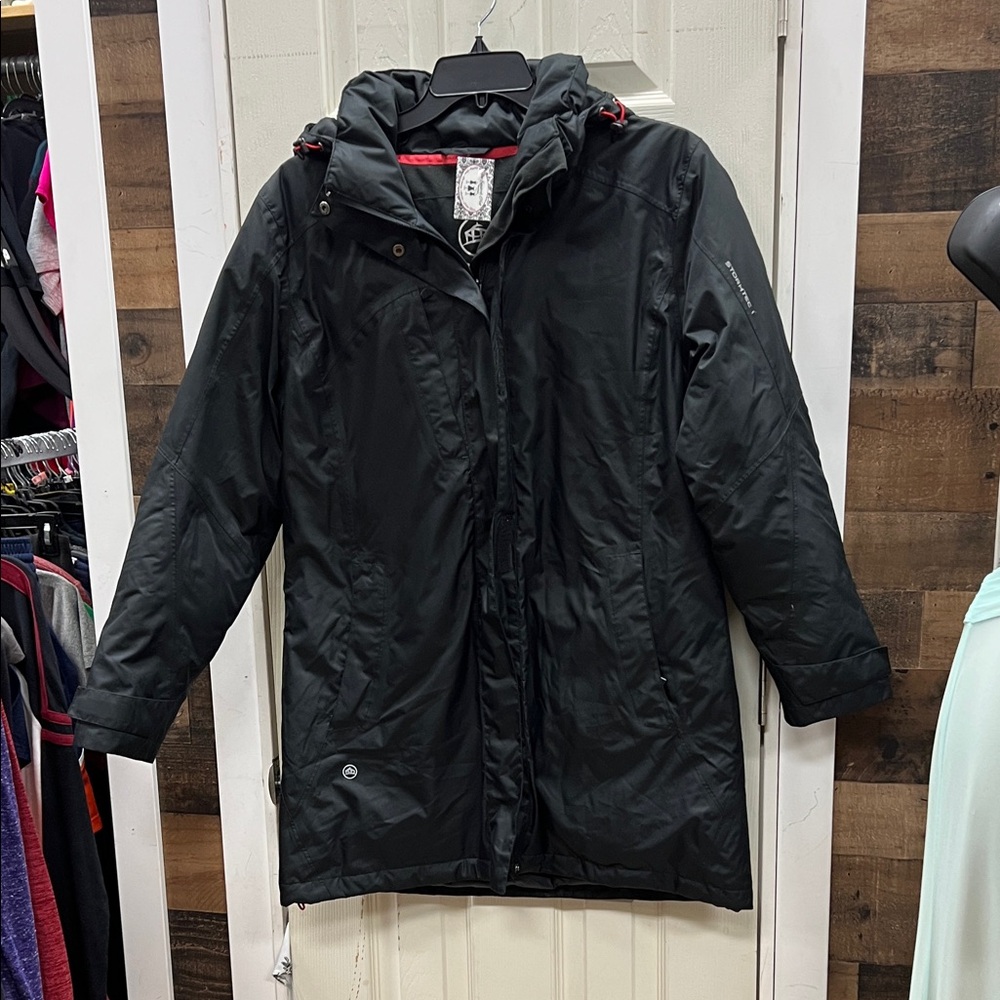 STORMTECH | black waterproof winter puffer coat/jacket knee length